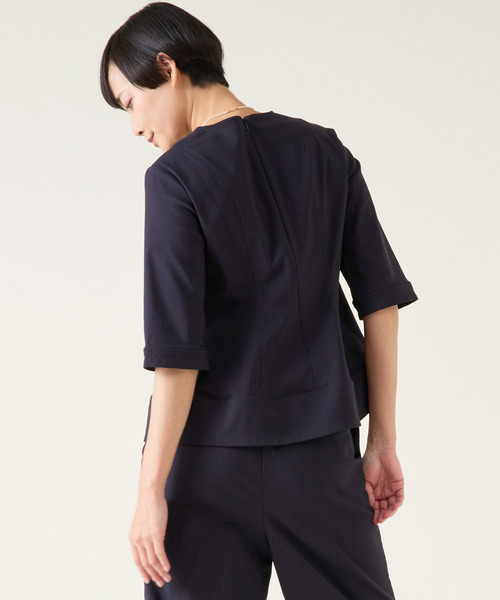 martinique(マルティニーク)の「ハイストレッチブラウス(セットアップ可)(シャツ/ブラウス・レディース・オフホワイト/ライトブルー/ネイビー・FREE)」の16枚目の写真