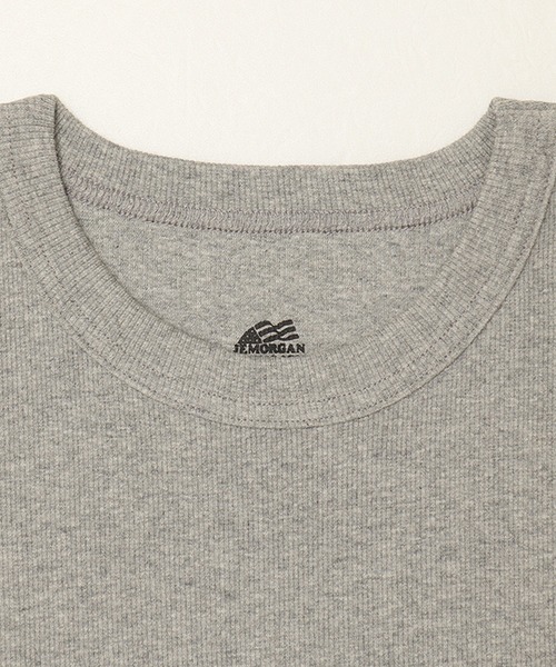 JEMORGAN（ジェーイーモーガン）の「【JEMORGAN / ジェーイーモーガン】ストレッチテレコ7分袖Tシャツ / リブカットソー / ベーシックインナー（Tシャツ/カットソー・メンズ・杢グレー/ホワイト/ブラック/ブラウン・XL/L/M）」の12枚目の写真