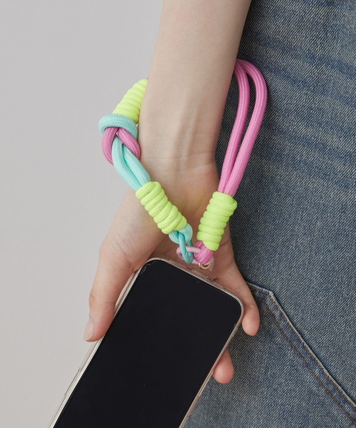 Unblend】配色ドローコード スマホ ハンドストラップ（スマホグッズ