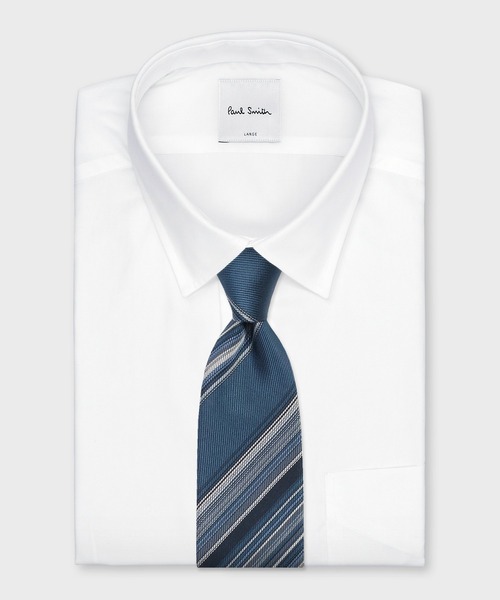 Paul Smith(ポールスミス)の「エレガントストライプ ネクタイ【150027 552MJ】(ネクタイ・メンズ・グレー/ブルー/マルーン/ネイビー・FREE)」の7枚目の写真