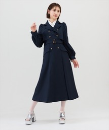 パフスリーブロングトレンチコート