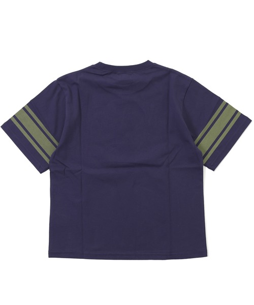 KRIFF MAYER Kid's Collection（クリフメイヤーキッズコレクション）の「【撥水・防汚】クリーネス袖ラインT（Tシャツ/カットソー・キッズ・ライトグリーン/オフホワイト/グレー/ネイビー・130/120/150/140/170/160）」の16枚目の写真