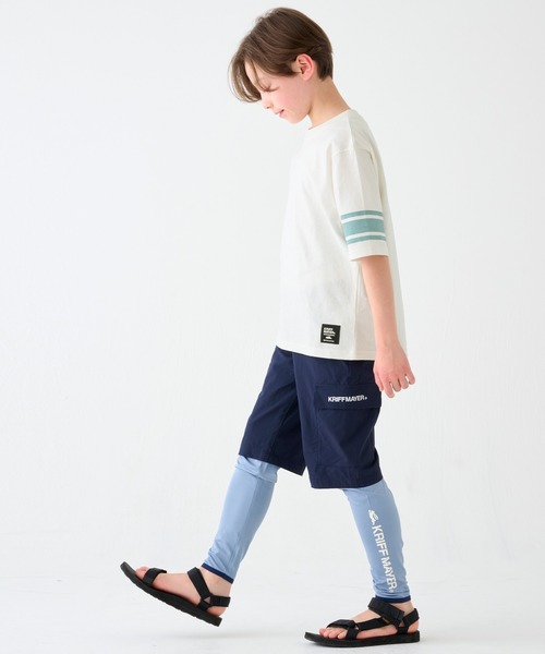 KRIFF MAYER Kid's Collection（クリフメイヤーキッズコレクション）の「【撥水・防汚】クリーネス袖ラインT（Tシャツ/カットソー・キッズ・ライトグリーン/オフホワイト/グレー/ネイビー・130/120/150/140/170/160）」の11枚目の写真