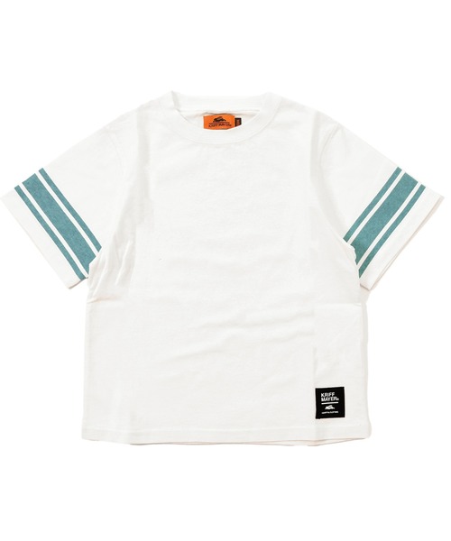 KRIFF MAYER Kid's Collection（クリフメイヤーキッズコレクション）の「【撥水・防汚】クリーネス袖ラインT（Tシャツ/カットソー・キッズ・ライトグリーン/オフホワイト/グレー/ネイビー・130/120/150/140/170/160）」の12枚目の写真