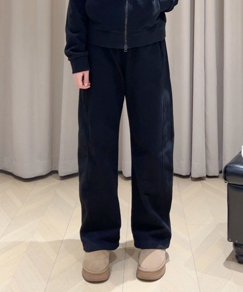 aimoha(アイモハ)の「ドローストリングスウェットパンツ(スウェットパンツ・レディース・ネイビー/ブラック/ワインレッド・X-LARGE/MEDIUM/LARGE)」の2枚目の写真