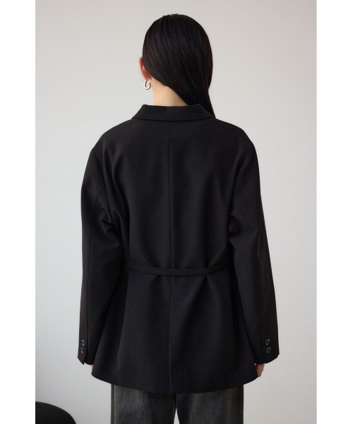 AZUL by moussy(アズールバイマウジー)の「ベルト付きテーラードジャケット(テーラードジャケット・レディース・ブラック/ライトベージュ・FREE)」の8枚目の写真
