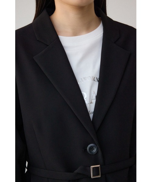 AZUL by moussy(アズールバイマウジー)の「ベルト付きテーラードジャケット(テーラードジャケット・レディース・ブラック/ライトベージュ・FREE)」の9枚目の写真