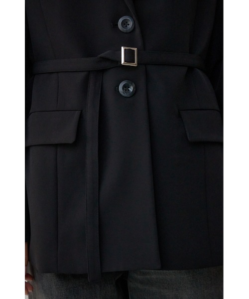AZUL by moussy(アズールバイマウジー)の「ベルト付きテーラードジャケット(テーラードジャケット・レディース・ブラック/ライトベージュ・FREE)」の10枚目の写真
