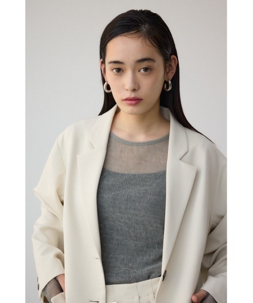 AZUL by moussy(アズールバイマウジー)の「ベルト付きテーラードジャケット(テーラードジャケット・レディース・ブラック/ライトベージュ・FREE)」の14枚目の写真