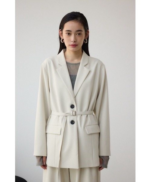 AZUL by moussy(アズールバイマウジー)の「ベルト付きテーラードジャケット(テーラードジャケット・レディース・ブラック/ライトベージュ・FREE)」の17枚目の写真