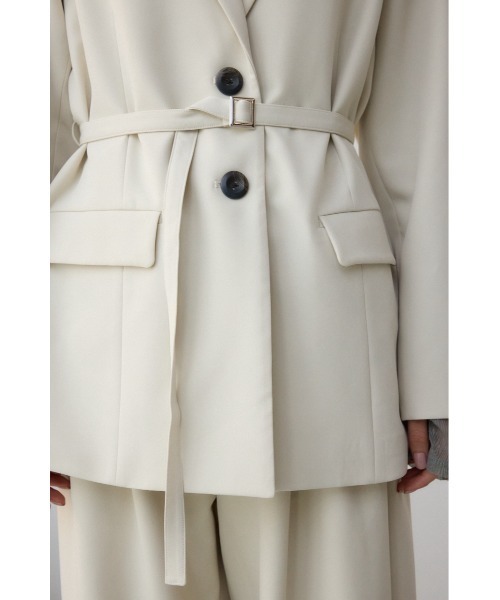 AZUL by moussy(アズールバイマウジー)の「ベルト付きテーラードジャケット(テーラードジャケット・レディース・ブラック/ライトベージュ・FREE)」の21枚目の写真