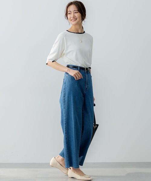 組曲(クミキョク)の「5分袖ニットTシャツ(ニット/セーター・レディース・ブラック系1/ブラック系/アイボリー系・2/3)」の14枚目の写真