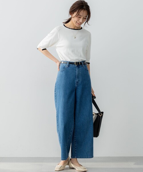 組曲(クミキョク)の「5分袖ニットTシャツ(ニット/セーター・レディース・ブラック系1/ブラック系/アイボリー系・2/3)」の15枚目の写真