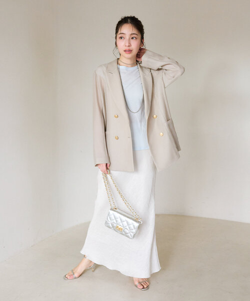 La boutique BonBon（ラブティックボンボン）の「【オウレンティ】メタリックキルティングチェーンショルダーバッグ（ハンドバッグ・レディース・シルバー・FREE）」の7枚目の写真