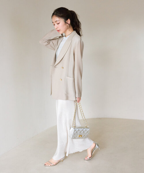 La boutique BonBon（ラブティックボンボン）の「【オウレンティ】メタリックキルティングチェーンショルダーバッグ（ハンドバッグ・レディース・シルバー・FREE）」の8枚目の写真