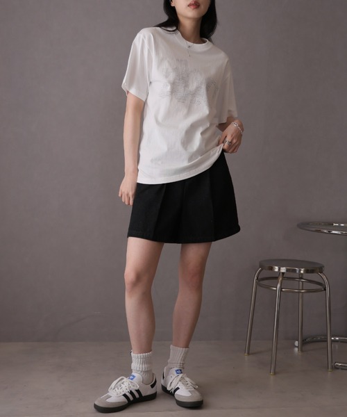 Ulysses(ユリシス)の「ロゴプリントTシャツ(Tシャツ/カットソー・レディース・ホワイト/ダークグレー/ブラック・L/M)」の9枚目の写真