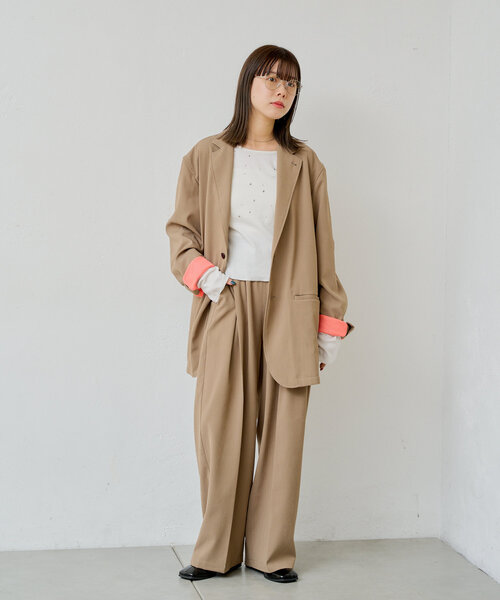 WHIMSIC(ウィムジック)の「【UNISEX】2Bテーラードジャケット(テーラードジャケット・メンズ・ネイビー/ベージュ/チャコールグレー・FREE)」の18枚目の写真