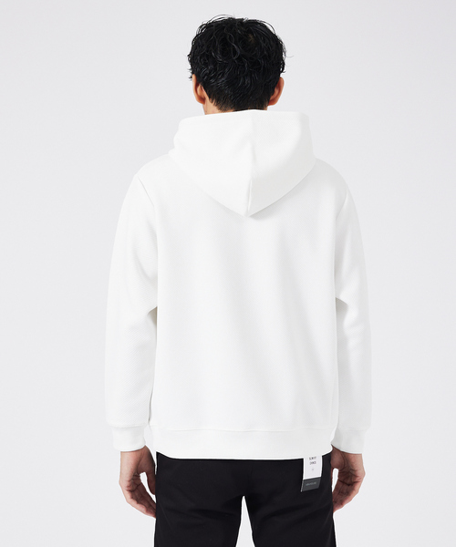 ABAHOUSE GRAY（アバハウスグレイ）の「ドットツイル ダンボール プルパーカー（パーカー・メンズ・チャコールグレー/グレイッシュベージュ/ホワイト・46/48）」の6枚目の写真