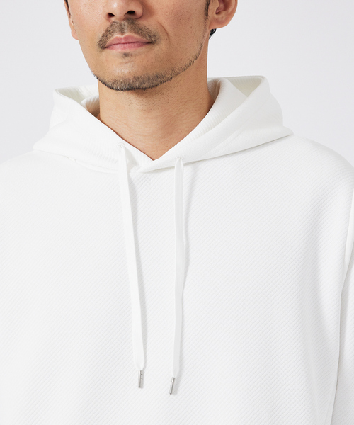 ABAHOUSE GRAY（アバハウスグレイ）の「ドットツイル ダンボール プルパーカー（パーカー・メンズ・チャコールグレー/グレイッシュベージュ/ホワイト・46/48）」の7枚目の写真