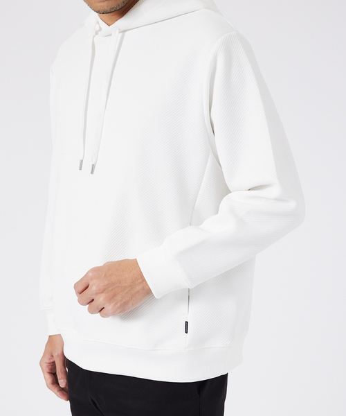 ABAHOUSE GRAY（アバハウスグレイ）の「ドットツイル ダンボール プルパーカー（パーカー・メンズ・チャコールグレー/グレイッシュベージュ/ホワイト・46/48）」の8枚目の写真