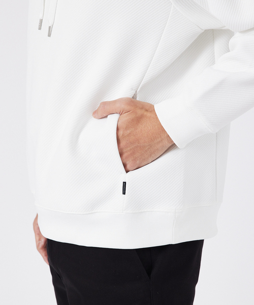 ABAHOUSE GRAY（アバハウスグレイ）の「ドットツイル ダンボール プルパーカー（パーカー・メンズ・チャコールグレー/グレイッシュベージュ/ホワイト・46/48）」の9枚目の写真