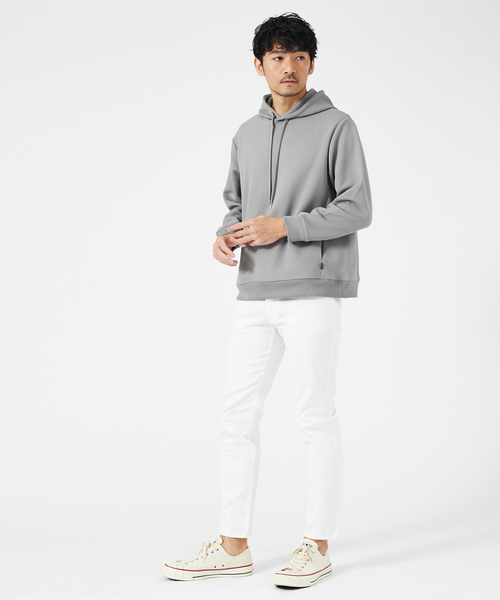 ABAHOUSE GRAY（アバハウスグレイ）の「ドットツイル ダンボール プルパーカー（パーカー・メンズ・チャコールグレー/グレイッシュベージュ/ホワイト・46/48）」の15枚目の写真