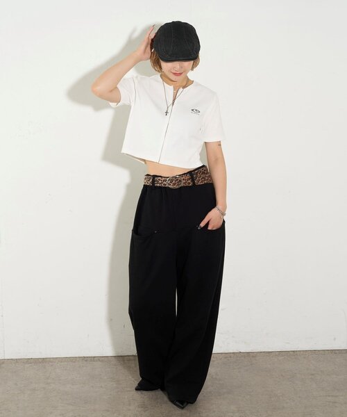 WHO'S WHO gallery(フーズフーギャラリー)の「【SLOPPY/スロッピー】フューチャーロゴジップTEE(Tシャツ/カットソー・レディース・ブラック/チャコールグレー/ブラック系その他/ホワイト・FREE)」の10枚目の写真