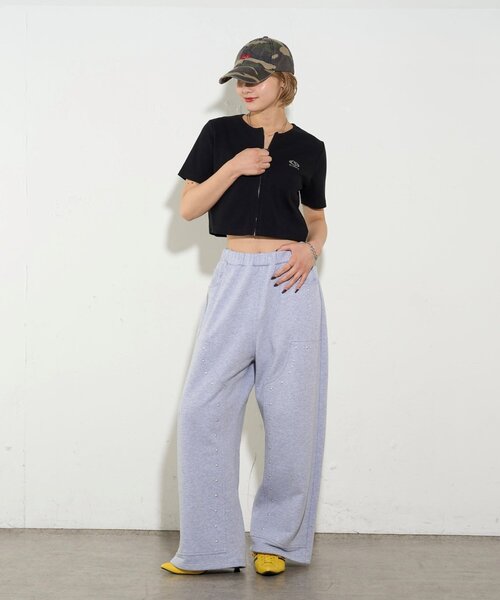WHO'S WHO gallery(フーズフーギャラリー)の「【SLOPPY/スロッピー】フューチャーロゴジップTEE(Tシャツ/カットソー・レディース・ブラック/チャコールグレー/ブラック系その他/ホワイト・FREE)」の16枚目の写真