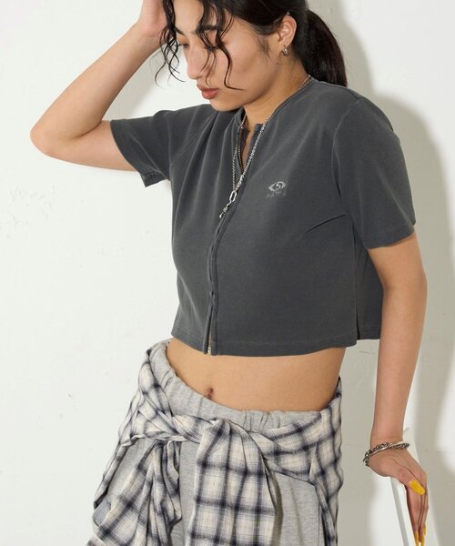 WHO'S WHO gallery(フーズフーギャラリー)の「【SLOPPY/スロッピー】フューチャーロゴジップTEE(Tシャツ/カットソー・レディース・ブラック/チャコールグレー/ブラック系その他/ホワイト・FREE)」の20枚目の写真
