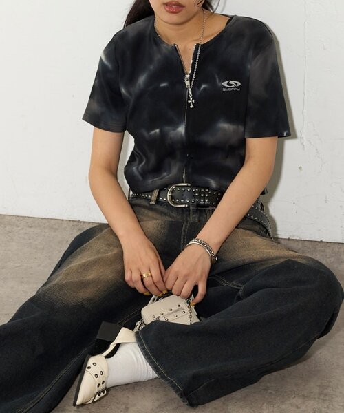 WHO'S WHO gallery スロッピー フューチャー ロゴ ジップ T セール】【SLOPPY/スロッピー】フューチャーロゴジップTEE（T