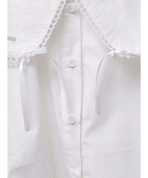 merry jenny(メリージェニー)の「ピコレースリボンブラウス(シャツ/ブラウス・レディース・ブラック/オフホワイト・FREE)」の12枚目の写真