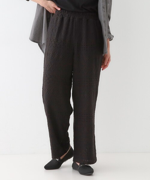 SHOO・LA・RUE(シューラルー)の「【S-LL】レースが目を惹く ジャカードイージーパンツ(その他パンツ・レディース・オフホワイト/チャコールグレー/ブラック・01/03/02/04)」の21枚目の写真