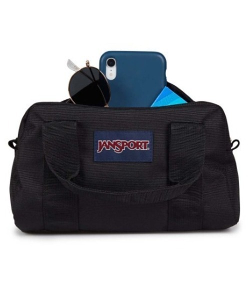 JANSPORT（ジャンスポーツ）の「JANSPORT WEEKENDER MINI DUFFEL（ジャンスポーツ ウィークエンダーミニダッフル）（ショルダーバッグ・メンズ・ブラック/ネイビー・FREE）」の4枚目の写真