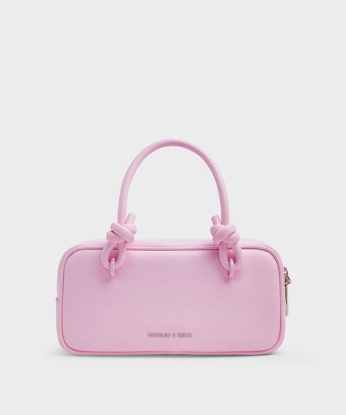 CHARLES & KEITH◆Sammie サミー ジップトート◆送料込 Sammie サミー ノットハンドルイロンゲイティッドバッグ(トート
