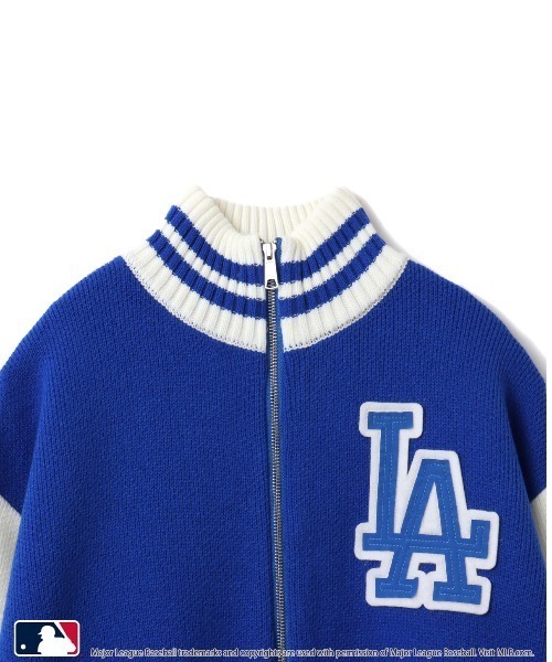 ニット セーター atmos pink MLB Knit Blouson / アトモス ピンク エムエルビー ニット ブルゾン「SP」 レディース セール】atmos pink MLB Knit Blouson / アトモス ピンク
