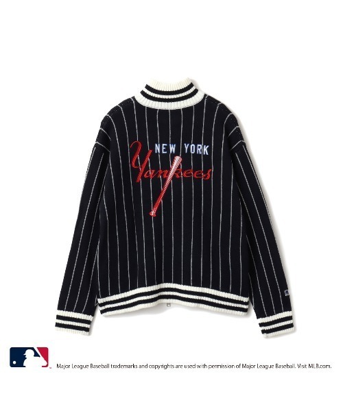 ニット セーター atmos pink MLB Knit Blouson / アトモス ピンク エムエルビー ニット ブルゾン「SP」 レディース セール】atmos pink MLB Knit Blouson / アトモス ピンク