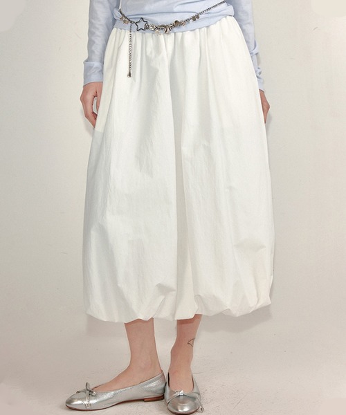 Fano Studios（ファノ ストゥディオズ）の「ミモレ丈 ウエストゴム バルーンスカート FC25B046【Fano Studios】（スカート・レディース・ホワイト・FREE）」の6枚目の写真