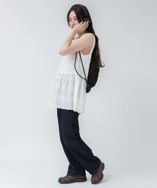 [ISABEL MARANTÉTOILE ]スカラレースチュニックワンピース34 セール】コットンチュニックワンピース/ノースリー部 韓国 刺繍