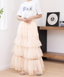 UNDERCOVER MELTING POT期　プードルファー スカート Poly Dupion Check Shirring Skirt | Pasand by ne Quittez pas