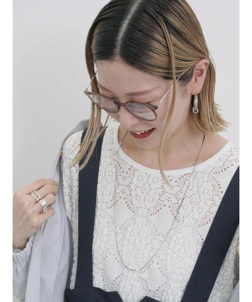 Samansa Mos2 blue（サマンサモスモスブルー）の「7分袖花ジャカードプルオーバー（Tシャツ/カットソー・レディース・オフホワイト/チャコールグレー/キナリ・F）」の11枚目の写真