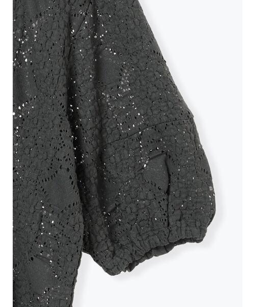 Samansa Mos2 blue（サマンサモスモスブルー）の「7分袖花ジャカードプルオーバー（Tシャツ/カットソー・レディース・オフホワイト/チャコールグレー/キナリ・F）」の16枚目の写真