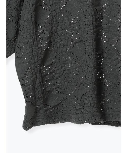 Samansa Mos2 blue（サマンサモスモスブルー）の「7分袖花ジャカードプルオーバー（Tシャツ/カットソー・レディース・オフホワイト/チャコールグレー/キナリ・F）」の17枚目の写真