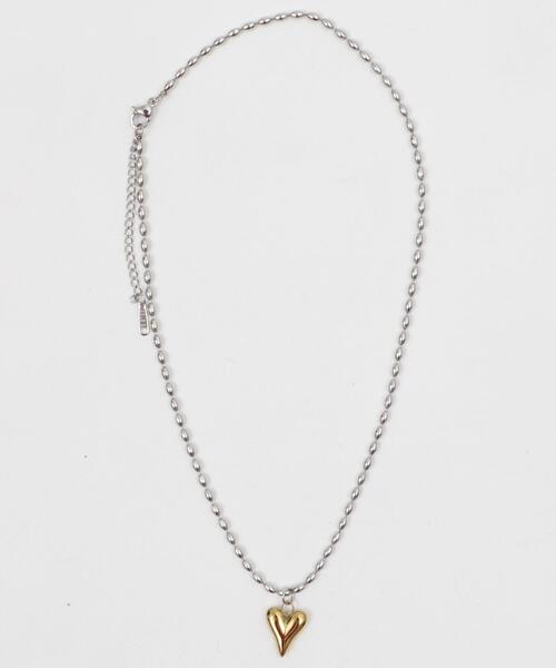 WEGO（ウィゴー）の「WEGO/ニュアンスハートネックレス（ネックレス・レディース・ゴールド/シルバー・FREE）」の2枚目の写真