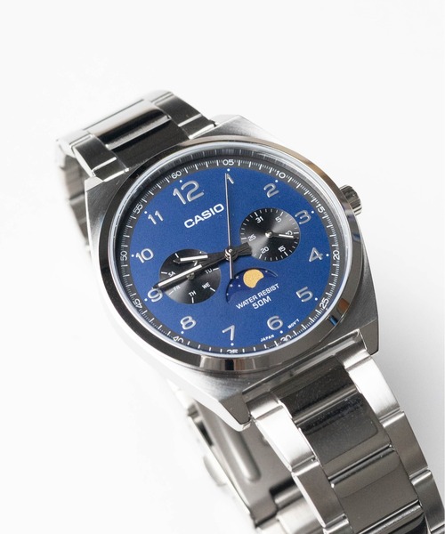 CASIO(カシオ)の「【60】【ITN】【CASIO(カシオ)】ムーンフェイズ トノーケース メタル 海外モデル(アナログ腕時計・メンズ・ブラック/ブルー/ホワイト・FREE)」の9枚目の写真