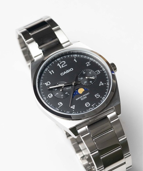 CASIO(カシオ)の「【60】【ITN】【CASIO(カシオ)】ムーンフェイズ トノーケース メタル 海外モデル(アナログ腕時計・メンズ・ブラック/ブルー/ホワイト・FREE)」の7枚目の写真