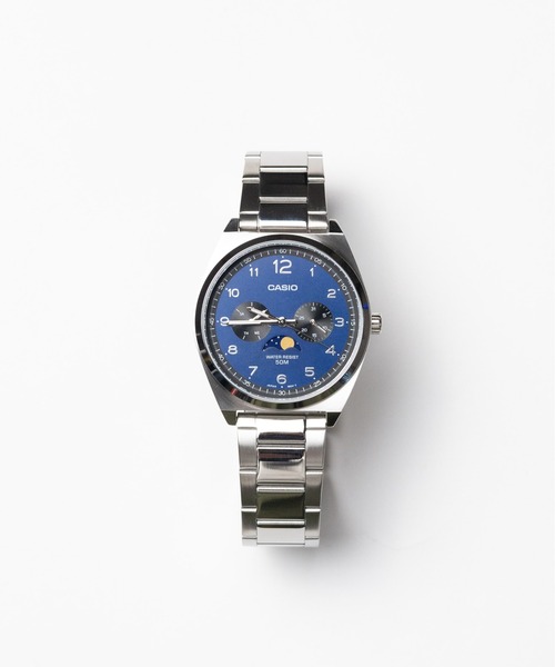 CASIO(カシオ)の「【60】【ITN】【CASIO(カシオ)】ムーンフェイズ トノーケース メタル 海外モデル(アナログ腕時計・メンズ・ブラック/ブルー/ホワイト・FREE)」の8枚目の写真