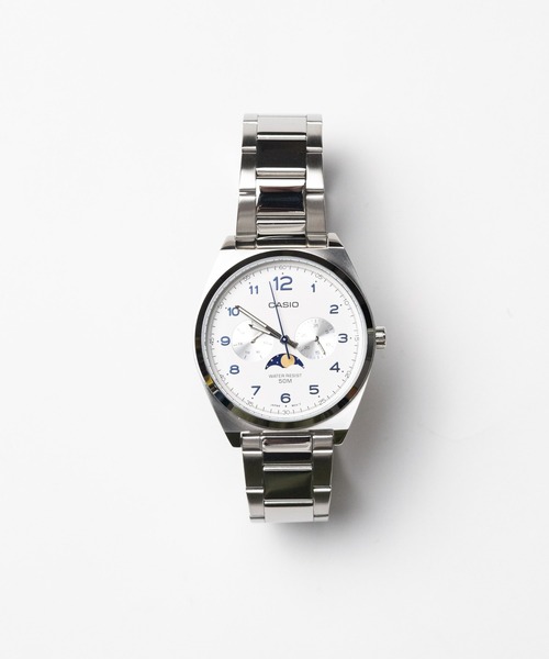 CASIO(カシオ)の「【60】【ITN】【CASIO(カシオ)】ムーンフェイズ トノーケース メタル 海外モデル(アナログ腕時計・メンズ・ブラック/ブルー/ホワイト・FREE)」の4枚目の写真
