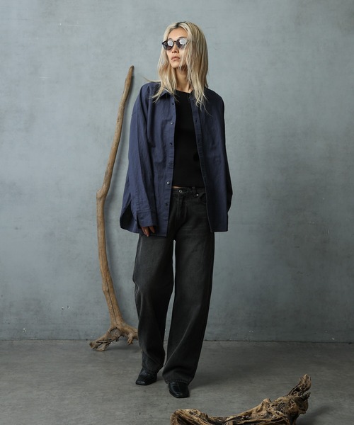 paradigm（パラダイム）の「【paradigm】コットンリブスクエアネックカットソー半袖（Tシャツ/カットソー・レディース・ブラック/グレー/ホワイト/チャコールグレー・SMALL/MEDIUM）」の5枚目の写真