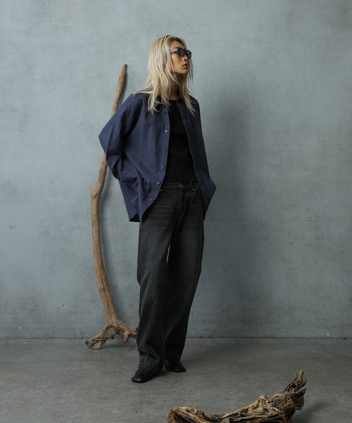 paradigm（パラダイム）の「【paradigm】コットンリブスクエアネックカットソー半袖（Tシャツ/カットソー・レディース・ブラック/グレー/ホワイト/チャコールグレー・SMALL/MEDIUM）」の6枚目の写真