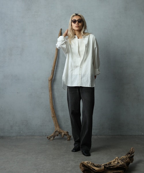 paradigm（パラダイム）の「【paradigm】コットンリブスクエアネックカットソー半袖（Tシャツ/カットソー・レディース・ブラック/グレー/ホワイト/チャコールグレー・SMALL/MEDIUM）」の18枚目の写真